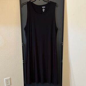 croft & barrow Black Ribbed Crewneck Sleeveless Dress